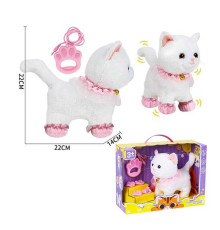 Улюбленець 933-132 E (12/2) “Кіт”, ходить, звуки, аксесуари, на повідці, рухає хвостиком, сенсорні ділянки, реагує на плескіт у долоні, на батарейках, в коробці