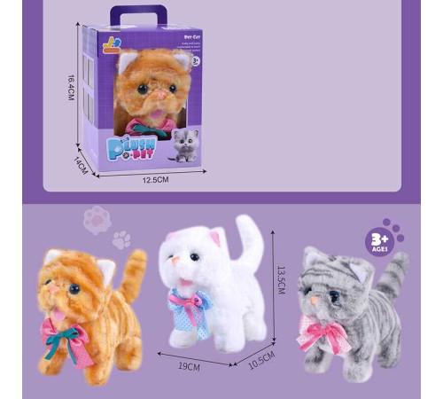 Улюбленець 810-12 (108/2) 3 види, "Кошеня", ходить, звуки, в коробці, ВИДАЄТЬСЯ МІКС ВИДІВ