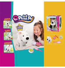 Улюбленець 933-190 E (12) ходить, виляє хвостом, видає звуки, повідець для керування, реагує на дотик та плескання долонь, знімний шарфик, гребінець, мисочка з їжею, в коробці