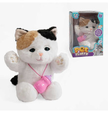 Інтерактивна тваринка F 43667 (48) “Котик”, запис та відтворення звуків, сенсорні, магнітні датчики, кліпає, мелодії, звуки, пляшечка, в коробці