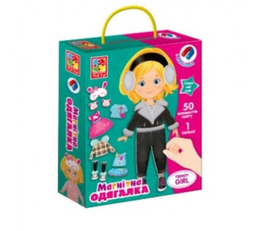 гр Магнітна гра-одягашка "Trendy girl" - VT 3702-23 /укр/ (12) "Vladi Toys" гр Магнітна гра-одягашка "Trendy girl" - VT 3702-23 /укр/ (12) "Vladi Toys"