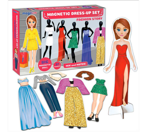 гр Набір магнітів "Magnetic dolls" ML4032-09 EN (10) "Magdum", 27 магнітів, магнітна лялька, підставка, в коробці – в наличии! Купите сейчас у KAZKOVA