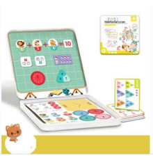 Магнітна гра С 74469 (48) “Математика”, цифри, завдання, математичні позначки, маркер “пиши-витирай”, металевий бокс в пакеті