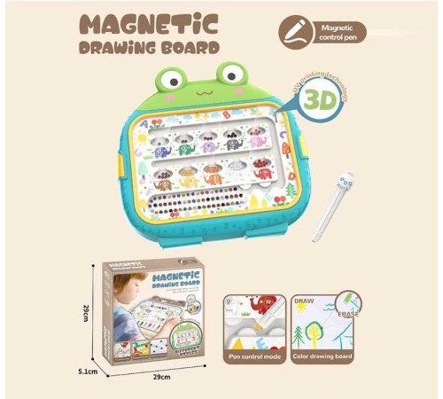 Магнітна гра 666-7 A (60) “Жабка”, магнітний стилус, сортер, кульки, в коробці – в наличии! Купите сейчас у KAZKOVA