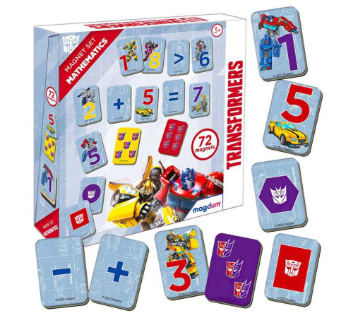 гр Набір магнітів ME 5031-42 "Трансформери. Математика" (24) "Magdum" – в наличии! Купите сейчас у KAZKOVA