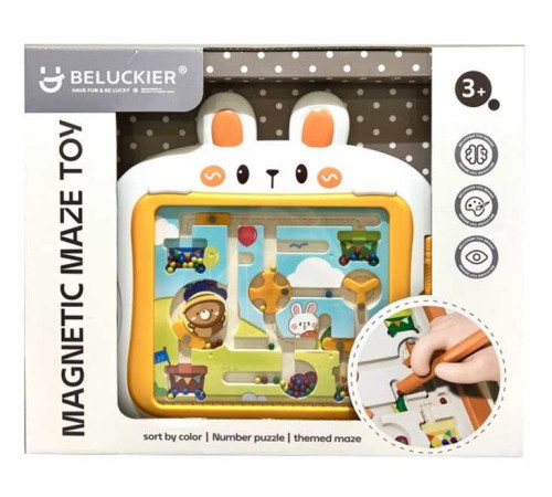 Магнітна гра Q 703 C (48) магнітний олівець, кульки, сортер, в коробці