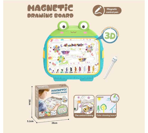 Магнітна гра 666-8 A (60) “Жабка”, магнітний стилус, сортер, кульки, перешкоди для кульок, в коробці – в наличии! Купите сейчас у KAZKOVA