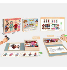 Магнітна гра XHM - 1109 A (64/2) “Професії”, 31 елемент, фломастер, в коробці