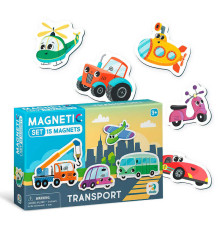 гр Набір магнітів Транспорт 200260 (24) "DoDo", 15 магнітів, в коробці