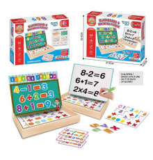 Магнітна дошка XHM - 9916 A (48/2) "Математика", магнітна гра, двостороння основа — для магнітів та маркера, 1 маркер “пиши-витирай”, в коробці