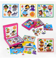 Магнітні пазли М 43694 (24) маркер на водній основі, дощечка для малювання, в коробці