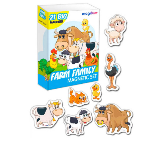 гр Набір магнітів "Farm FAMILY" ML4031-21 EN (70) "Magdum", в коробці