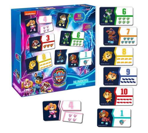гр Набір магнітів ML 4034-22 "Щенячий патруль. Цифри" (24) "Magdum" 30 магнітів – в наличии! Купите сейчас у KAZKOVA