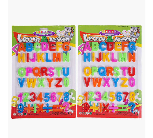 Набір магнітів 8202-7 (200/2) 2 види, "Літери і цифри", магнітні, 26 літер, арифметичні знаки, на листі – в наличии! Купите сейчас у KAZKOVA