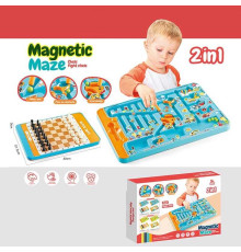 Магнітна гра 2в1 898-9109 (36) сортер, шахи, магнітний стилус, в коробці