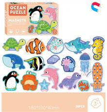 Магнітні пазли C 73800 (96) “Морські мешканці”, назви англ. мовою, 30 елементів, в коробці