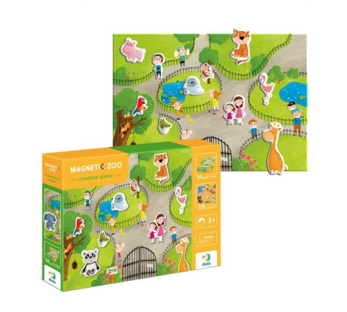гр Розвиваюча гра "Магнітний зоопарк" 200207 (10) 35 магнітів "Dodo" – в наличии! Купите сейчас у KAZKOVA
