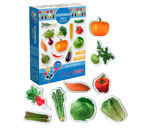 гр Набір магнітів "Vegetables" ML4031-12 EN (70) "Magdum", в коробці – в наличии! Купите сейчас у KAZKOVA