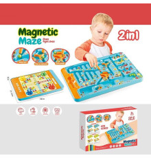 Магнітна гра 2в1 898-9110 (36) сортер, настільна гра, магнітний стилус, в коробці