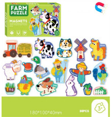 Магнітні пазли C 73801 (96) “Ферма”, назви англ. мовою, 30 елементів, в коробці