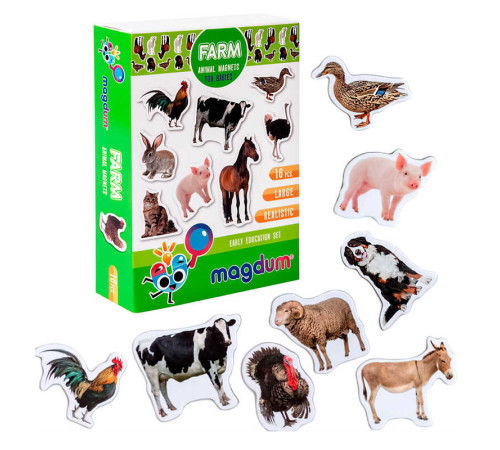 гр Набір магнітів "Farm. Рhoto" ML4031-04 EN (70) "Magdum", англ. мова, в коробці