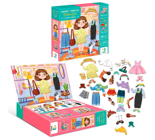 гр Магнітна гра "Одягалка Модниця" 200243 (10) "DoDo", 32 магніти, ігрове поле, в коробці – в наличии! Купите сейчас у KAZKOVA