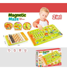 Магнітна гра 2в1 898-9111 (36) сортер, шахи, магнітний стилус, в коробці