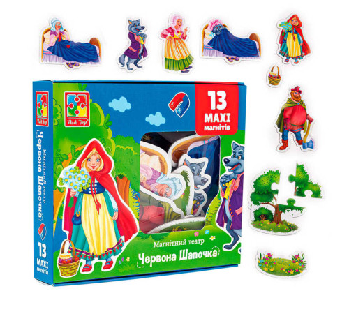 гр Гра настільна "Магнітний театр. Червона шапочка" VT3206-52 /укр/ (12) "Vladi Toys" – в наличии! Купите сейчас у KAZKOVA