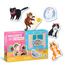 гр Набір магнітів "Котики" 200258 (24) "DoDo", 15 магнітів, в коробці