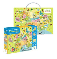 гр Магнітна мапа України 200268 (8) "DoDo", 30 елементів, магнітна дошка, в коробці