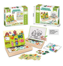 Магнітна гра XHM - 9911 A (36/2) “Ферма”, дошка пиши-витирай, маркер, в коробці