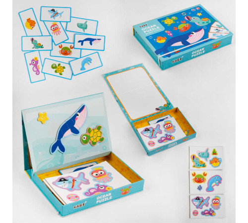 Магнітні пазли С 47879 (24) “Морські жителі”, 10 навчальних карток, в коробці – в наличии! Купите сейчас у KAZKOVA