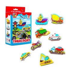 гр Набір магнітів "Мій маленький світ. Транспорт" VT3106-12 укр "Vladi Toys"