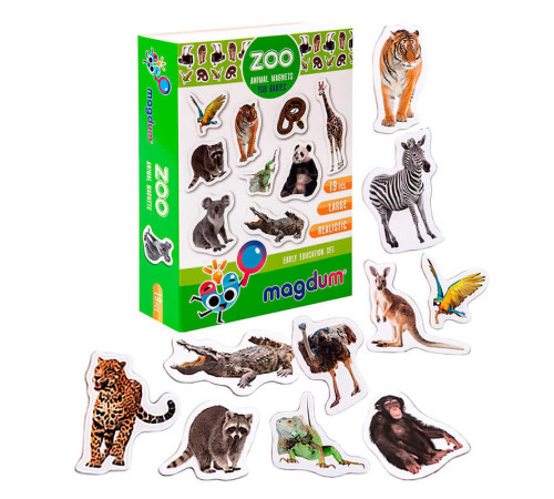 гр Набір магнітів "Zoo. Рhoto" ML4031-02 EN (70) "Magdum", англ. мова, в коробці – в наличии! Купите сейчас у KAZKOVA