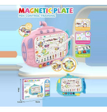 Магнітна гра 666-4 A (36) 2 кольори, магнітний стилус, магнітна риболовля, дошка пиши-стирай, 4 маркери, в коробці