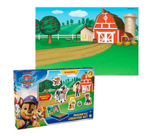 гр Магнітна гра з планшеткою "Paw Patrol. Пригоди на фермі" 200639 (24) "DoDo", 26 магнітних фігурки, фон для гри, в коробці – в наличии! Купите сейчас у KAZKOVA