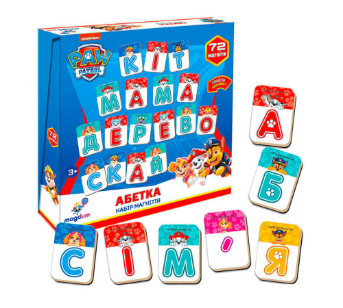 гр Набір магнітів ML 4034-12. "Щенячий патруль.Абетка" (24) "Magdum" – в наличии! Купите сейчас у KAZKOVA