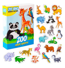 гр Набір магнітів "Kids Happy Zoo" ML4031-01 EN (70) "Magdum", англ. мова, в коробці