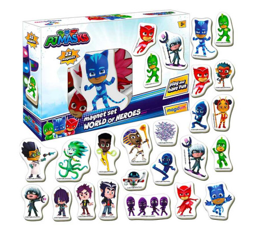 гр Набір магнітів ME 5031-31 "Герої в масках. Світ героїв" (10) "Magdum", 22 магніти, в коробці – в наличии! Купите сейчас у KAZKOVA