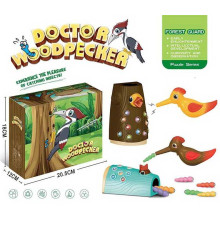 Магнітна гра ME-049 (48/2) пташка з магнітним дзьобом, хробаки, в коробці