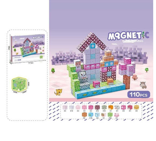 Магнітний конструктор CH 1331 (36) 110 деталей, довжина ребра кубика 2 см, в коробці Магнітний конструктор CH 1331 (36) 110 деталей, довжина ребра кубика 2 см, в коробці