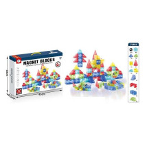 Магнітний конструктор HD 143 A (24/2) 72 деталі, магнітні очі, різні фігури, в коробці