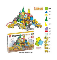 Магнітний конструктор SQ 66003-1 (8) 70 деталей, 5 машинок, в коробці