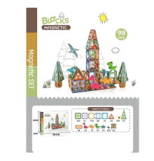 Магнітний конструктор CH 1198 (12) “Парк динозаврів”, 98 деталей, в коробці