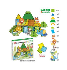 Магнітний конструктор SQ 66001-5 (16) 30 деталей, 5 фігурок тварин, в коробці