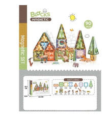 Магнітний конструктор CH 1199 (8) “Зоопарк”, 90 деталей, в коробці