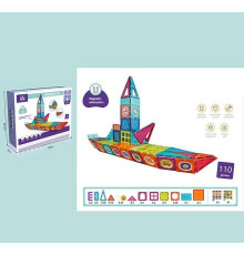 Магнітний конструктор CH 1015 (8) “Човен”, 110 деталей, в коробці