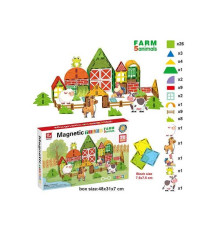 Магнітний конструктор SQ 66003-4 (8) 70 деталей, 5 фігурок тварин, в коробці