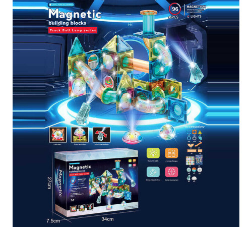 Магнітний конструктор 6802 A (24/2) 96 деталей, в коробці