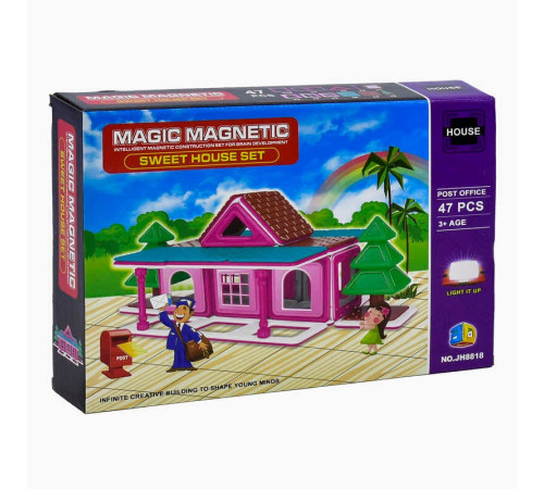 Магнітний конструктор JH 8818 (36) "Пошта", 47 деталей, в коробці Магнітний конструктор JH 8818 (36) "Пошта", 47 деталей, в коробці